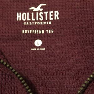 Hollister crop top boyfriend tee